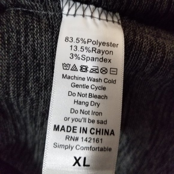 NWT. LuLaRoe XL Joy, heathered black and grey - Picture 5 of 5